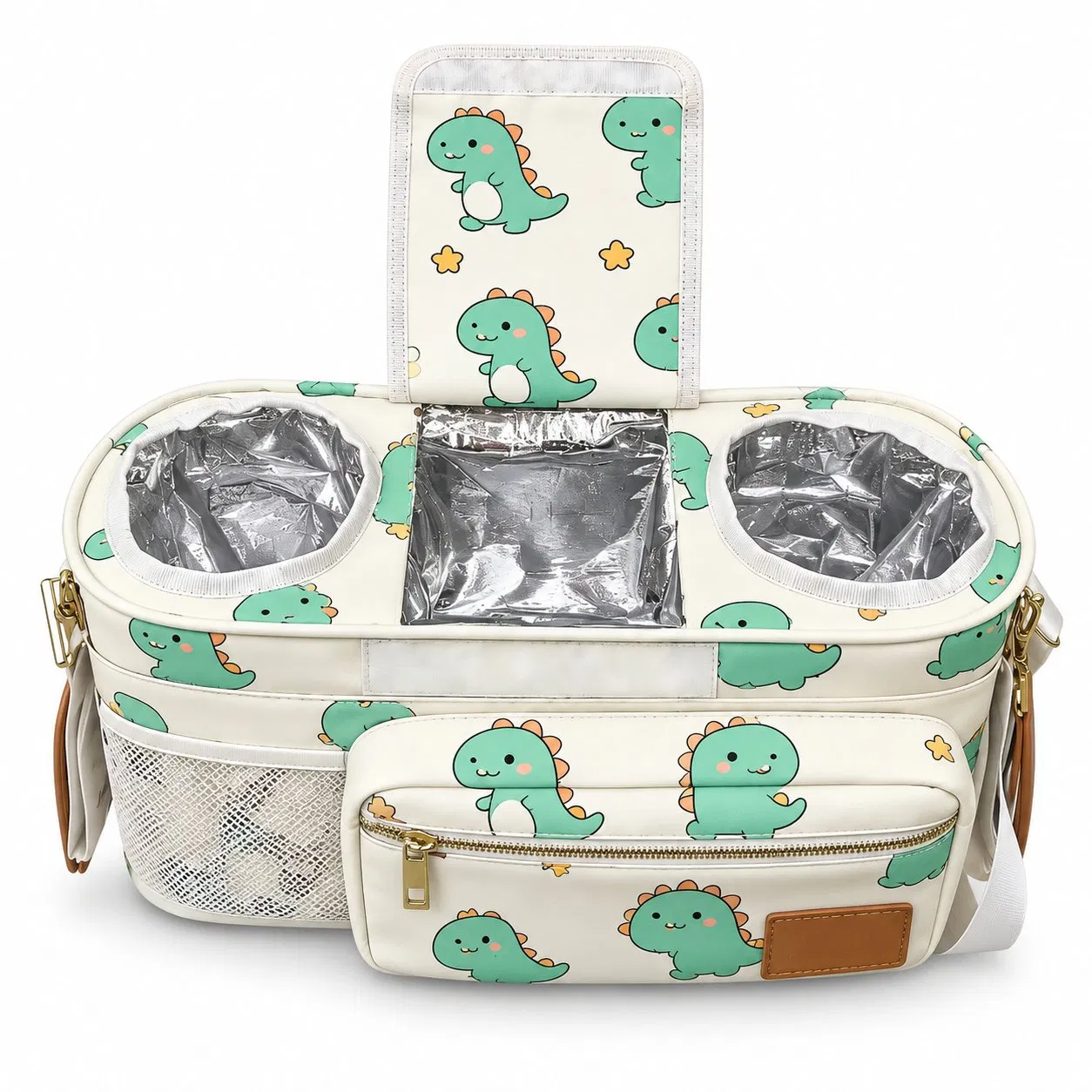Custom Baby Stroller Organizer Diaper Caddy Bag with Multiple Pockets and Logo Options