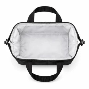 Custom Quilted Polyester Makeup Bag with Wide Opening and Zipper Closure