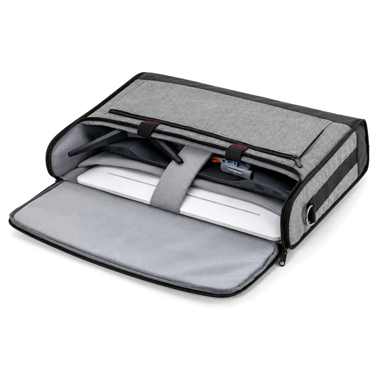 Custom Polyester Monitor Carrying Tote Bag with Padded Storage and Multiple Pockets