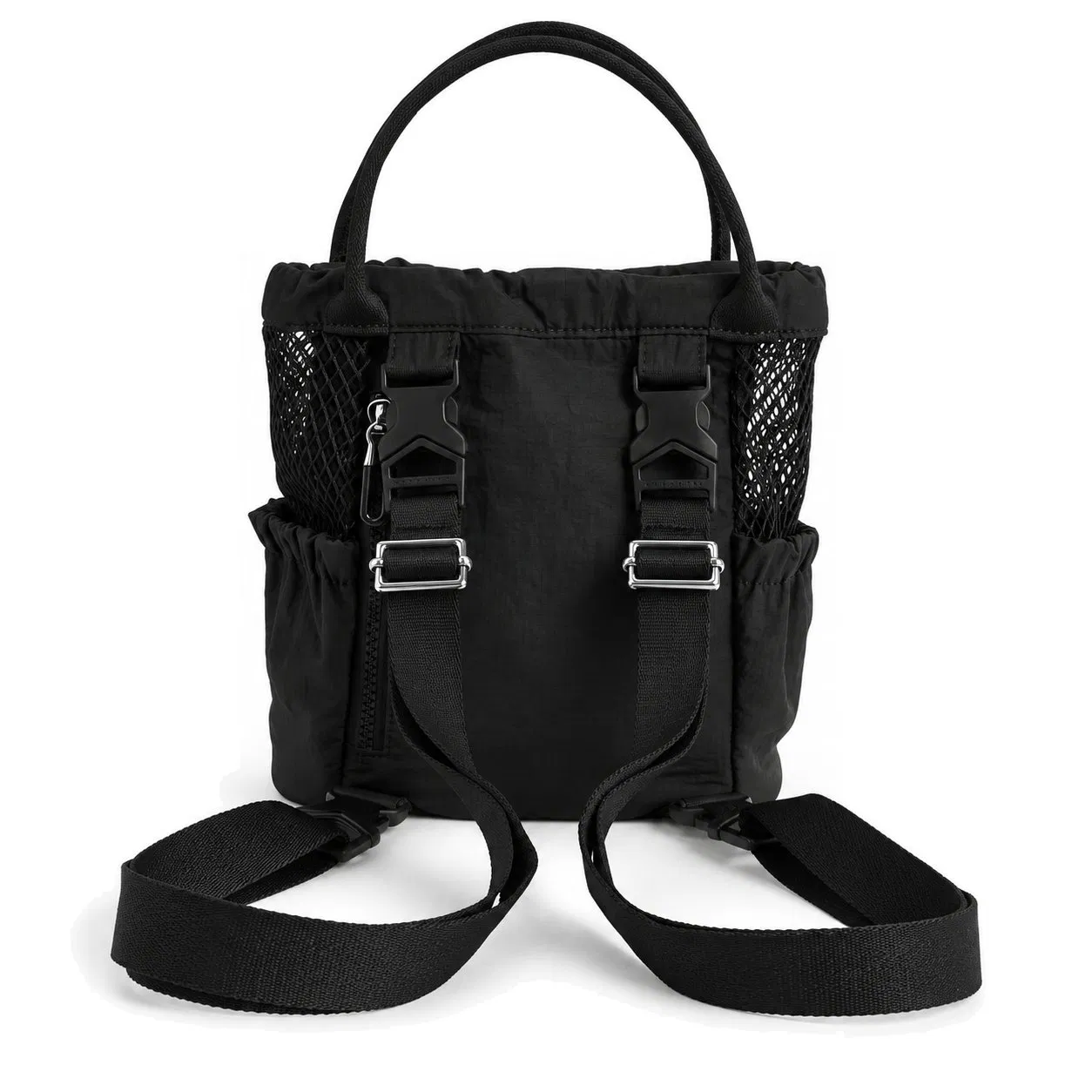 Women's Mini Nylon Mesh Tote Bag with Adjustable Detachable Strap