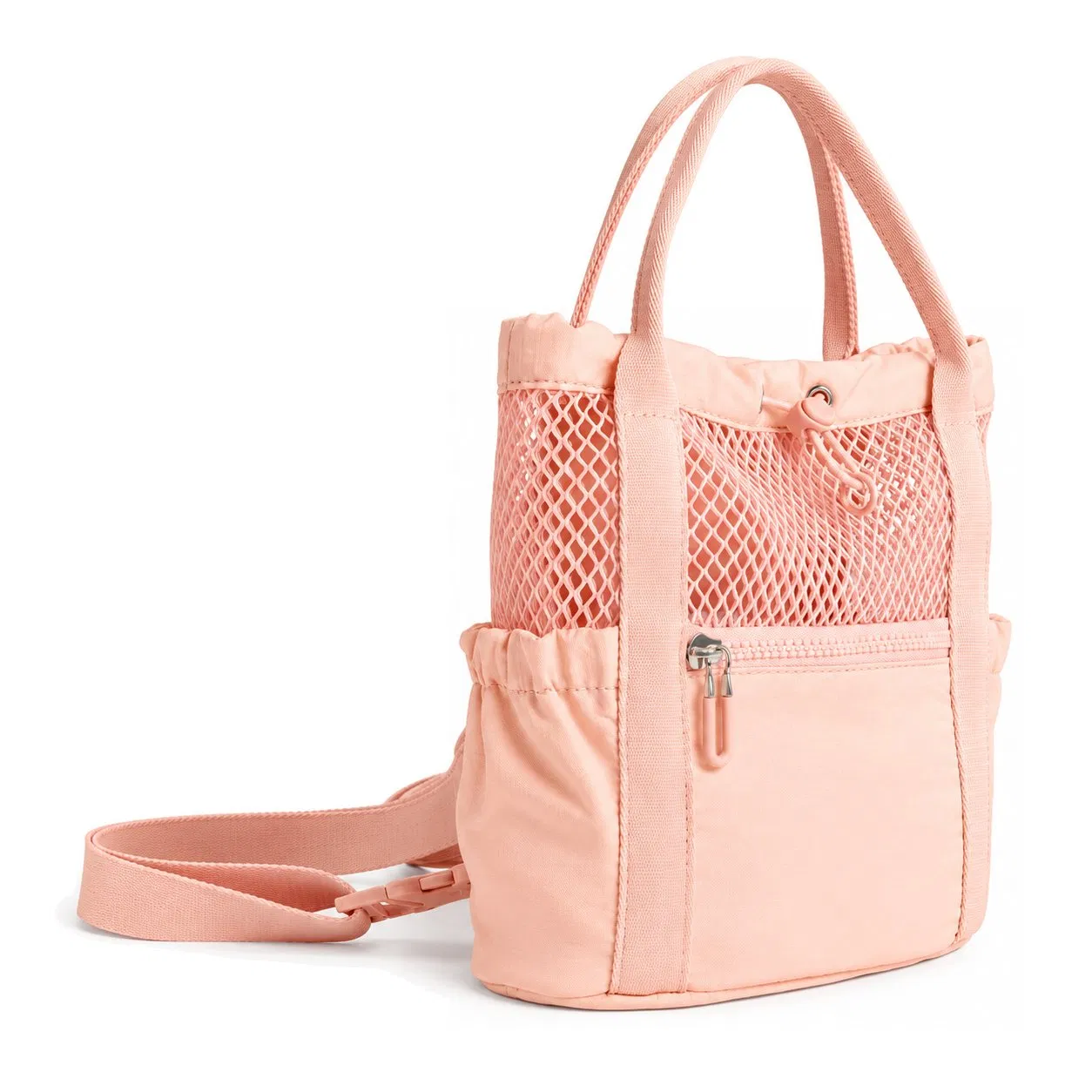 Women's Mini Nylon Mesh Tote Bag with Adjustable Detachable Strap