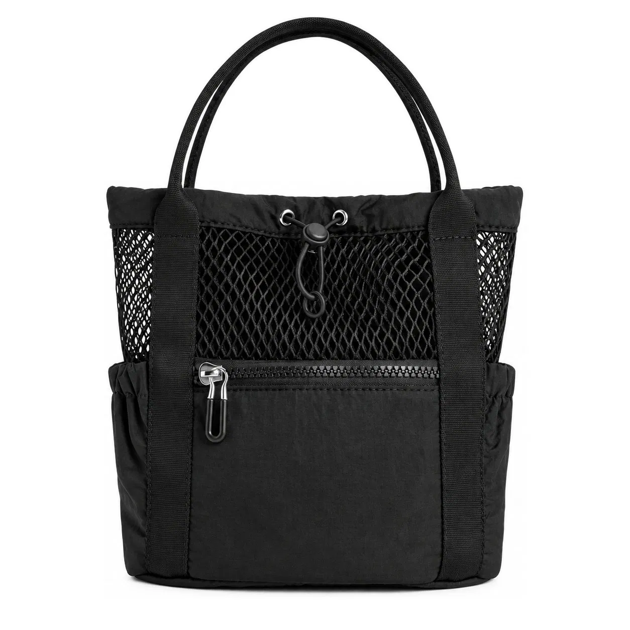 Women's Mini Nylon Mesh Tote Bag with Adjustable Detachable Strap