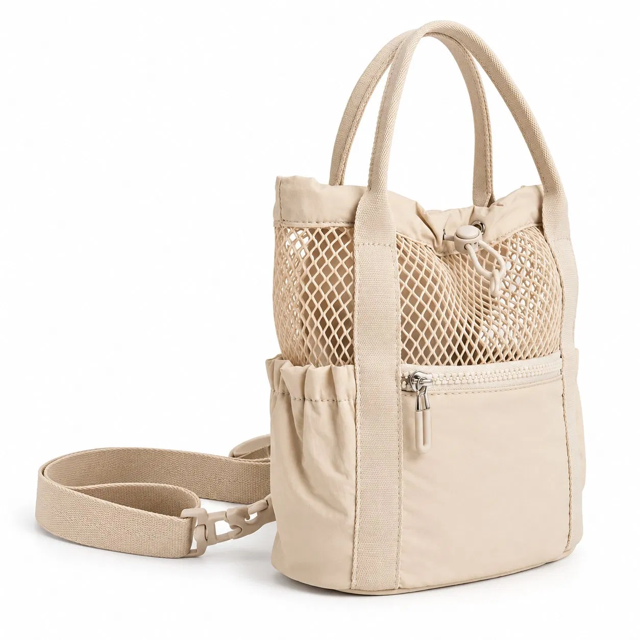 Women's Mini Nylon Tote and Crossbody Bag with Detachable Adjustable Strap