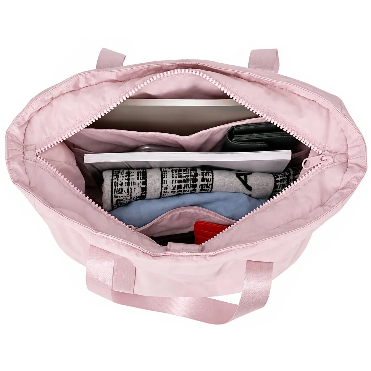 Custom Cotton Yoga Mat Tote Bag with Zipper and Shoulder Strap
