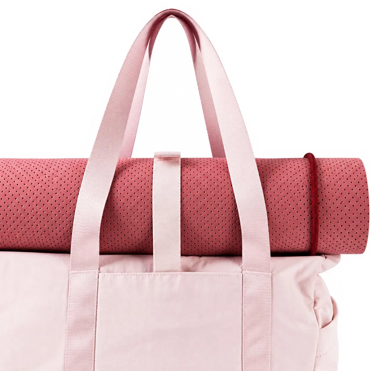 Custom Cotton Yoga Mat Tote Bag with Zipper and Shoulder Strap