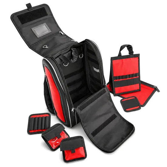 Custom Tool Backpack with Full Opening and Removable Internal Organizer