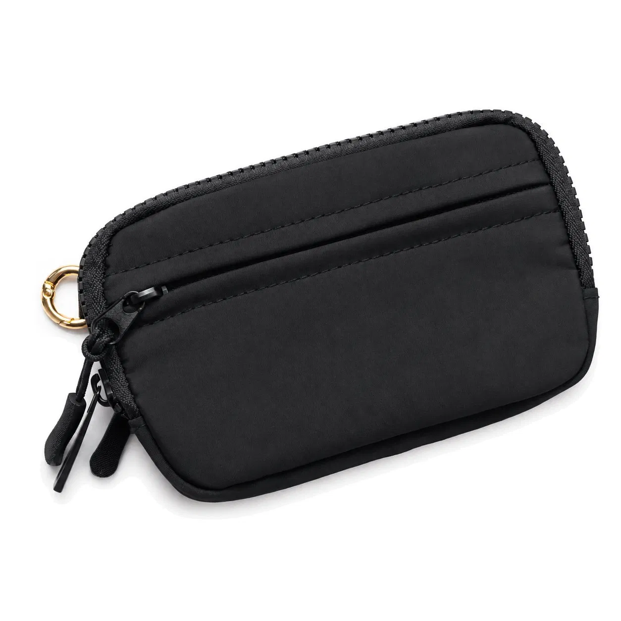 Custom Nylon Coin Purse and Card Holder with Zipper and Keychain