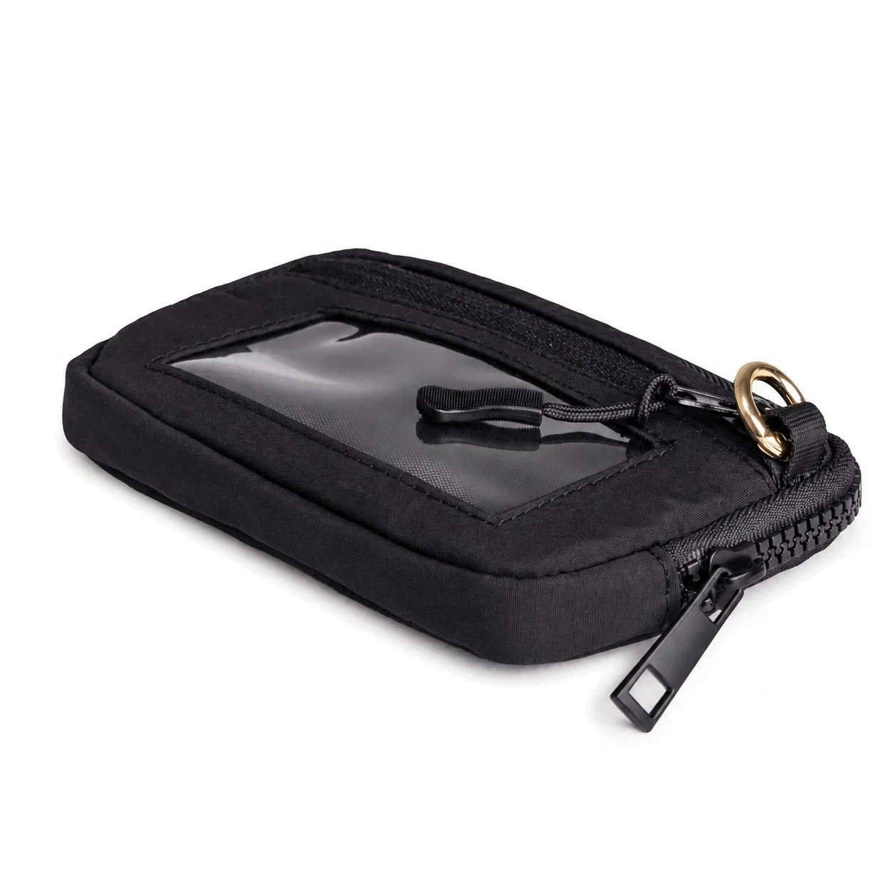 Custom Nylon Coin Purse and Card Holder with Zipper and Keychain