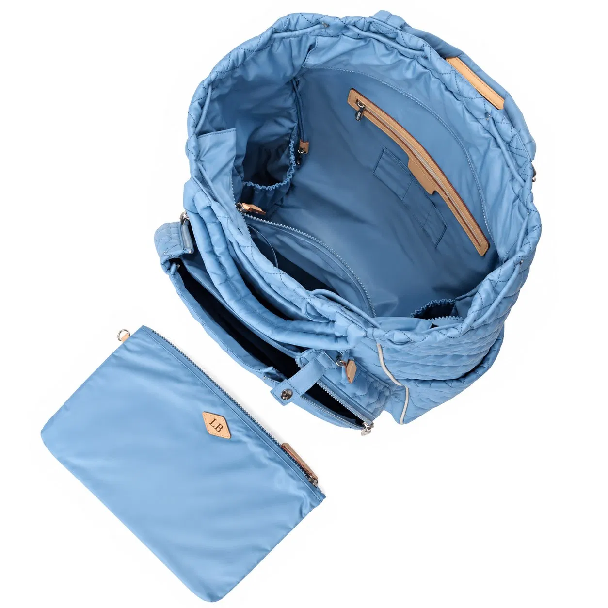 Custom Quilted Nylon Tennis Racket Bag with Removable Shoulder Strap