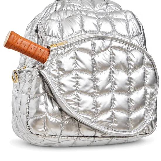 Custom Quilted Pickleball Racket Tote Bag with Removable Shoulder Strap