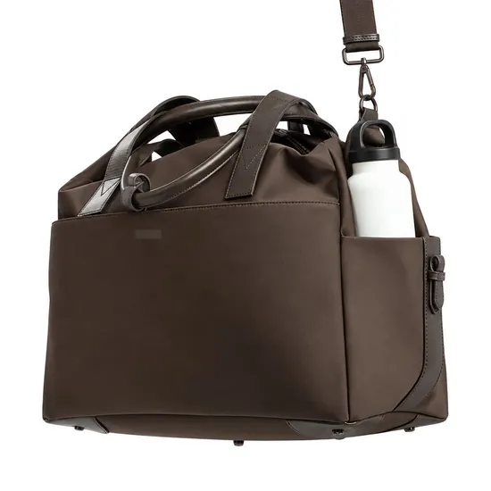 Custom Nylon Travel Duffel Bag with Shoe Pockets and Laptop Compartment
