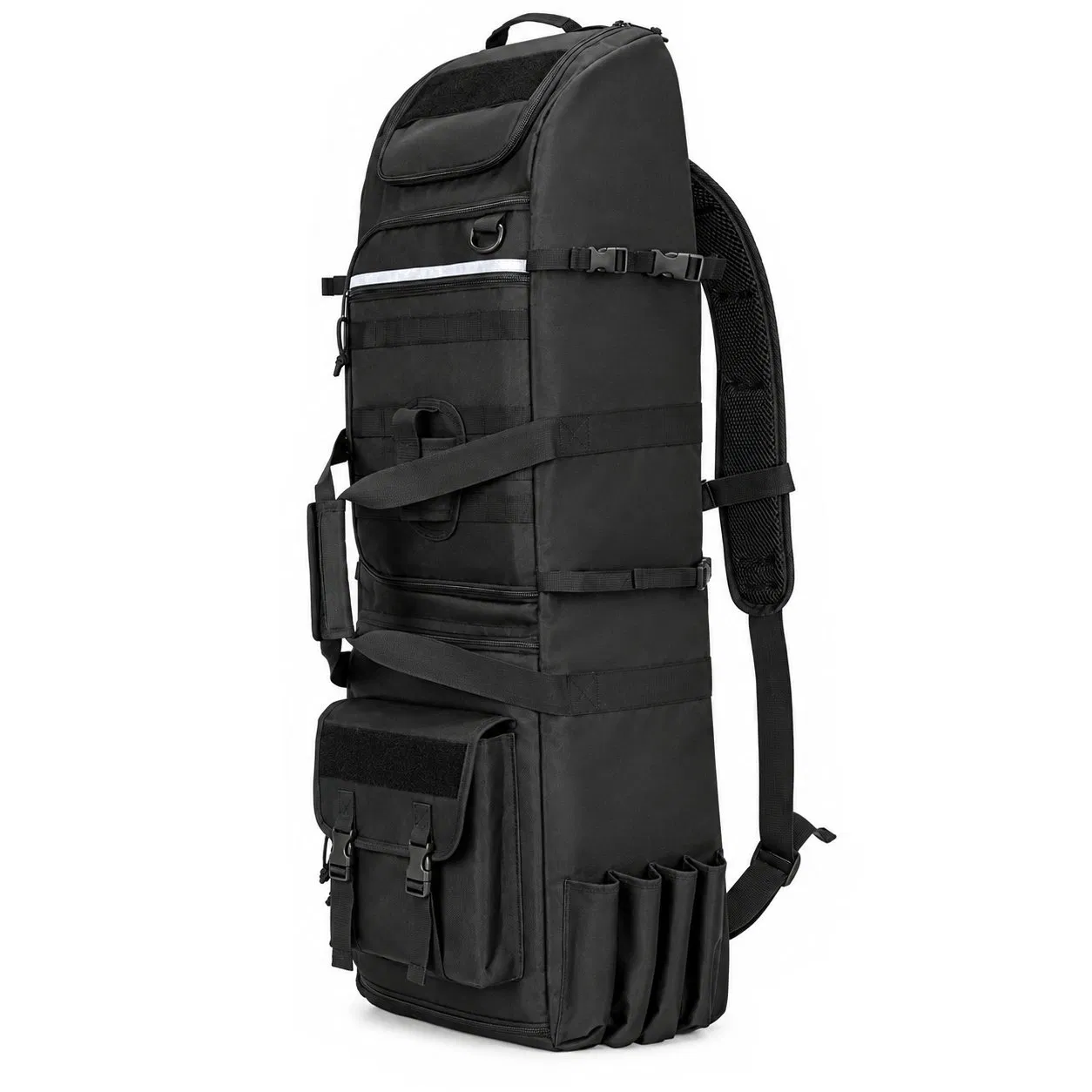 Custom Fishing Rod Backpack with Eight Rod Holders and Zipper Storage