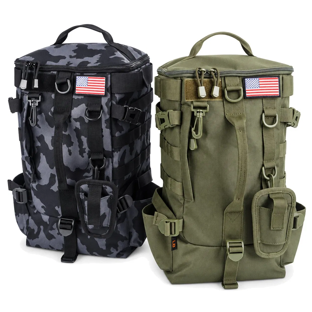 Custom Fishing Tackle Backpack with Rod Holders and Removable Shoulder Strap