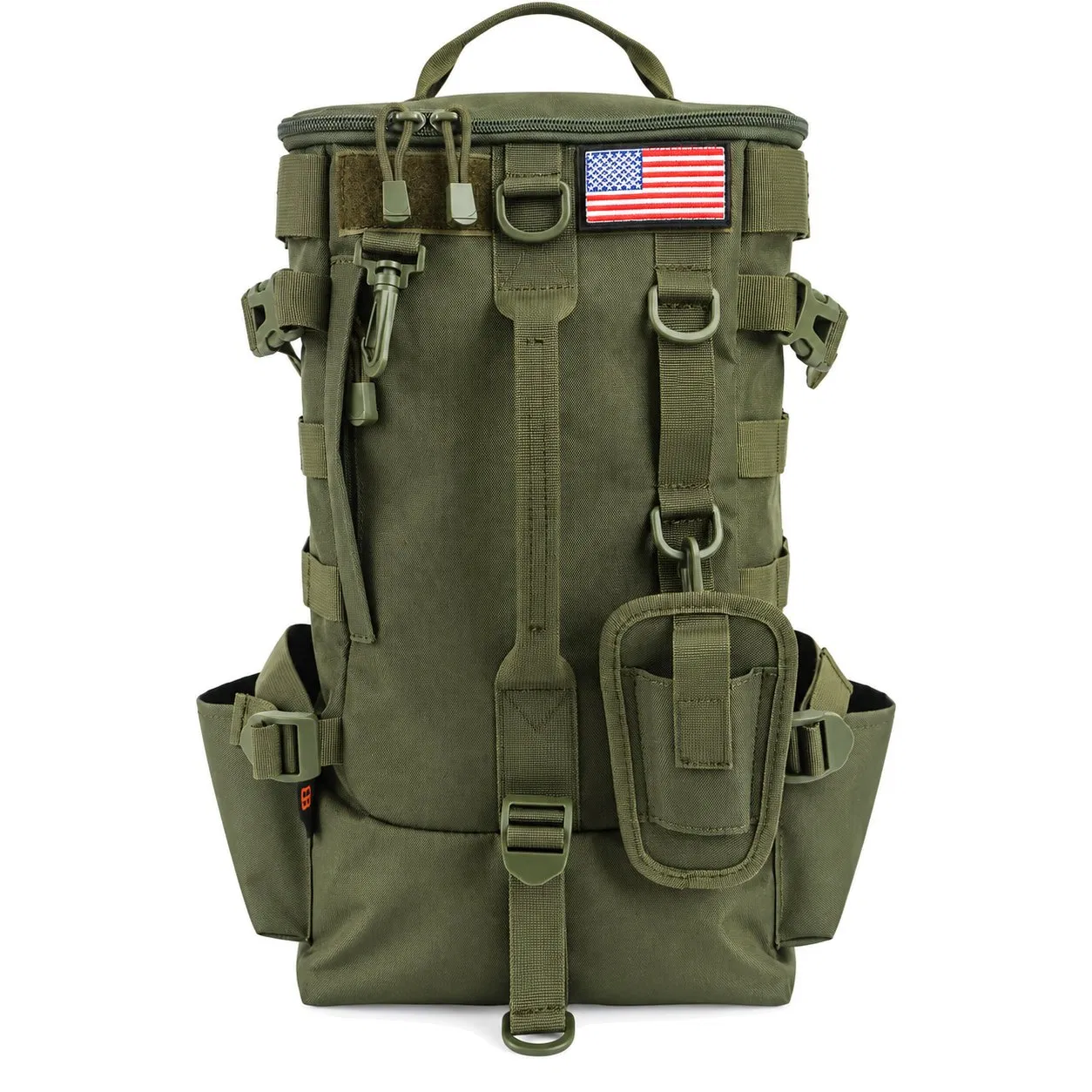 Custom Fishing Tackle Backpack with Rod Holders and Removable Shoulder Strap