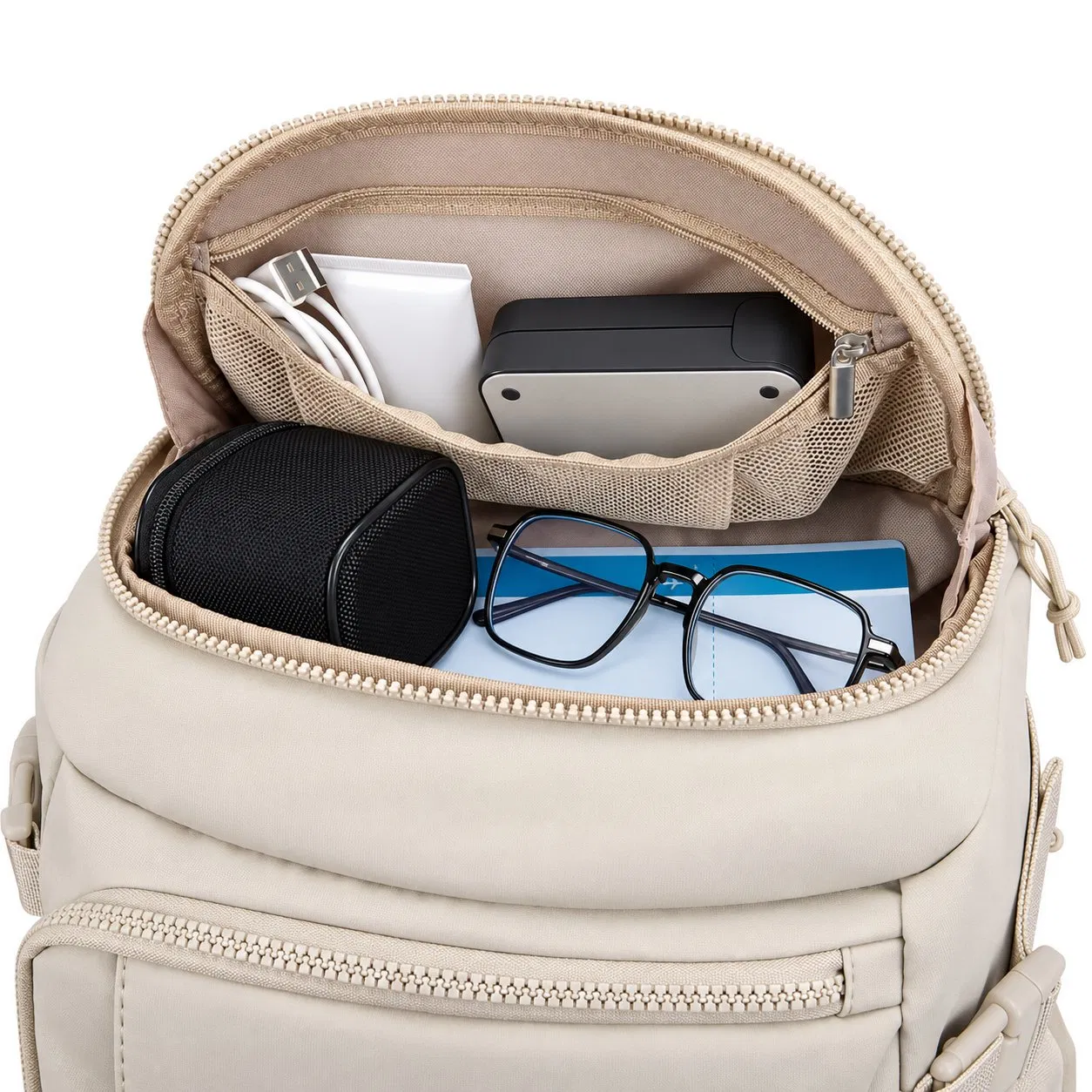 Custom Oxford Travel Laptop Backpack with Expandable Storage and Multiple Pockets