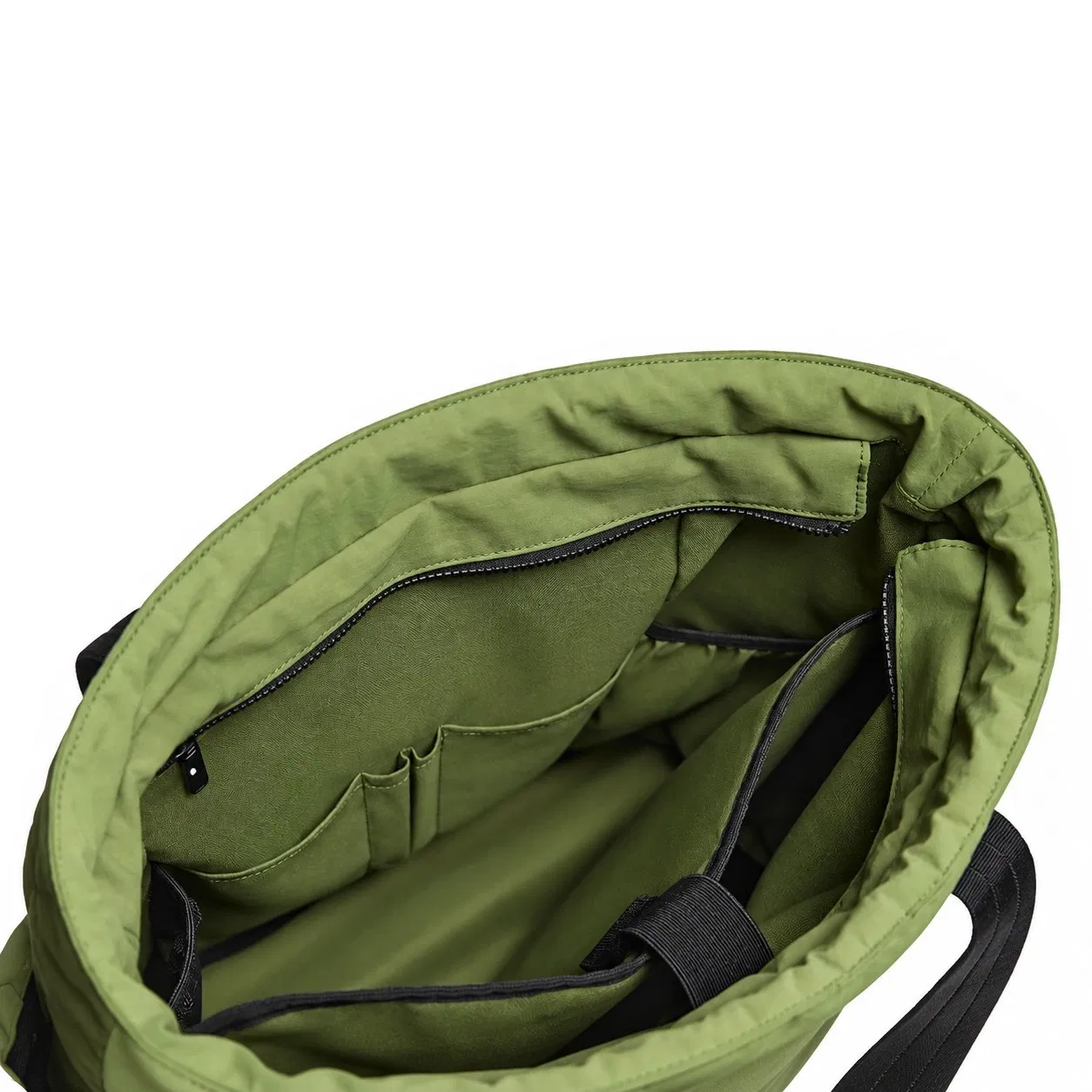Custom Quilted Polyester Puffy Tote Bag with Zipper and Laptop Compartment