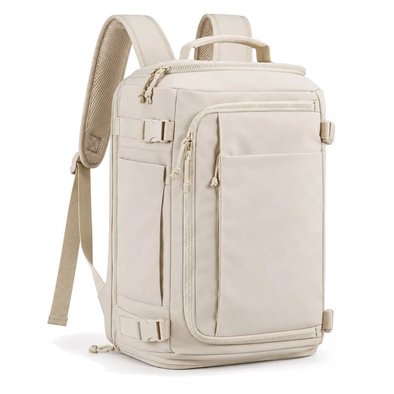 Custom Polyester Travel Backpack with Shoe Storage and Zipper Closure