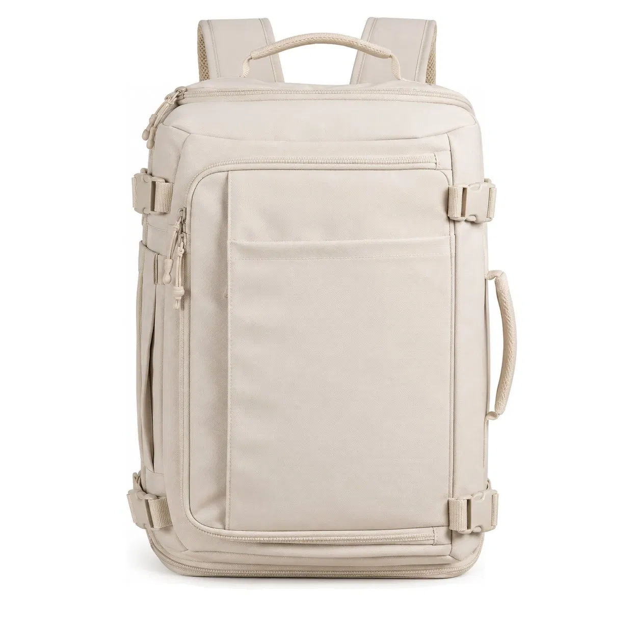 Custom Polyester Travel Backpack with Shoe Storage and Zipper Closure