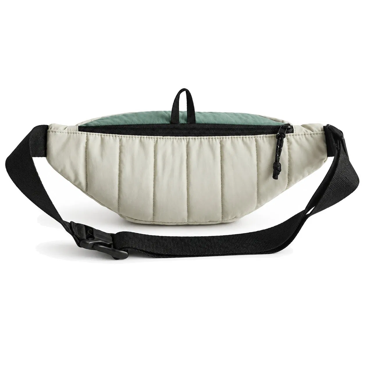 Custom Puffy Nylon Waist Belt Bag with Zipper for Running and Daily Use