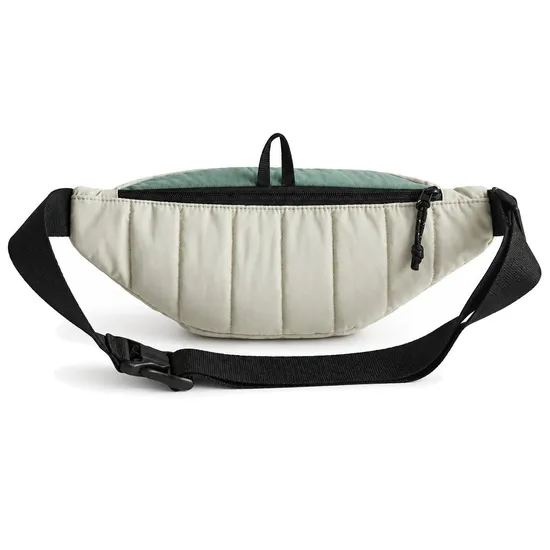 Custom Puffy Nylon Waist Belt Bag with Zipper for Running and Daily Use
