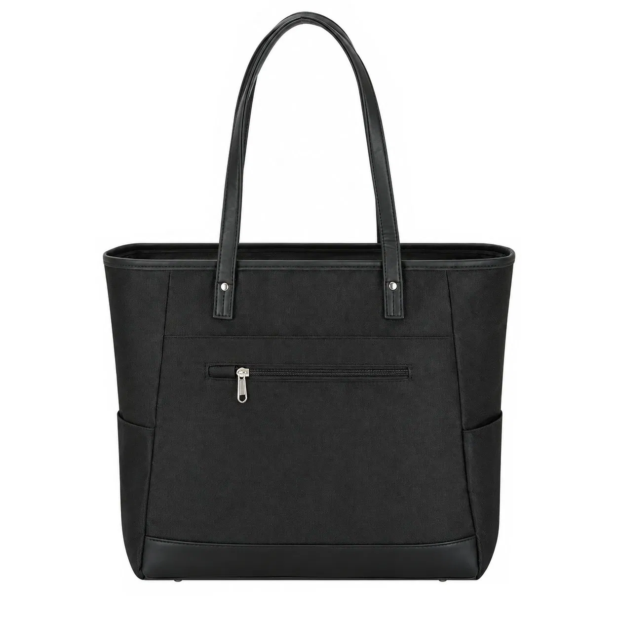 Custom Cotton Fabric Tote Bag with Multiple Pockets for Work and Travel