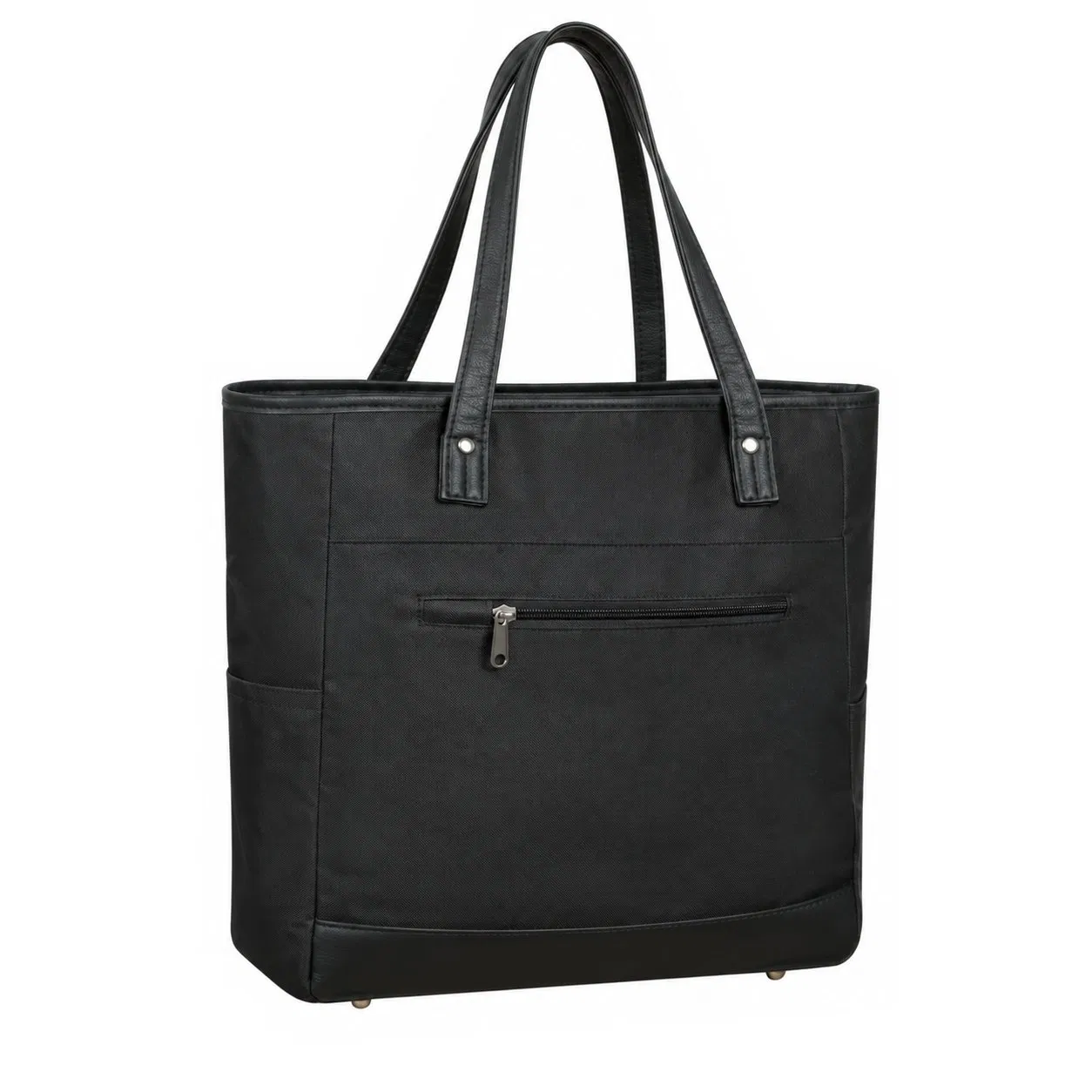 Custom Cotton Fabric Tote Bag with Multiple Pockets for Work and Travel