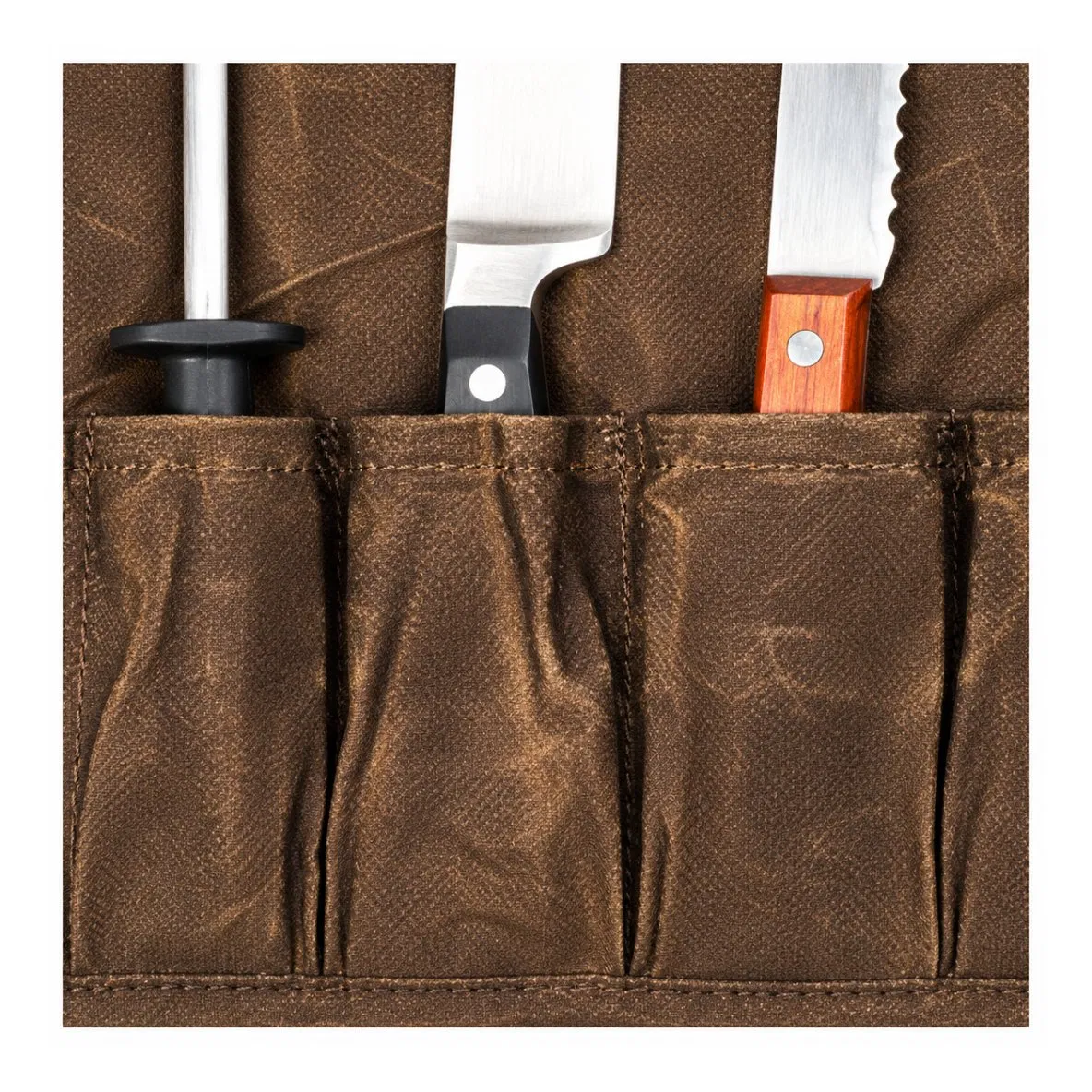 Custom Canvas Chef Knife Roll Storage Bag for Kitchen Tools and Travel