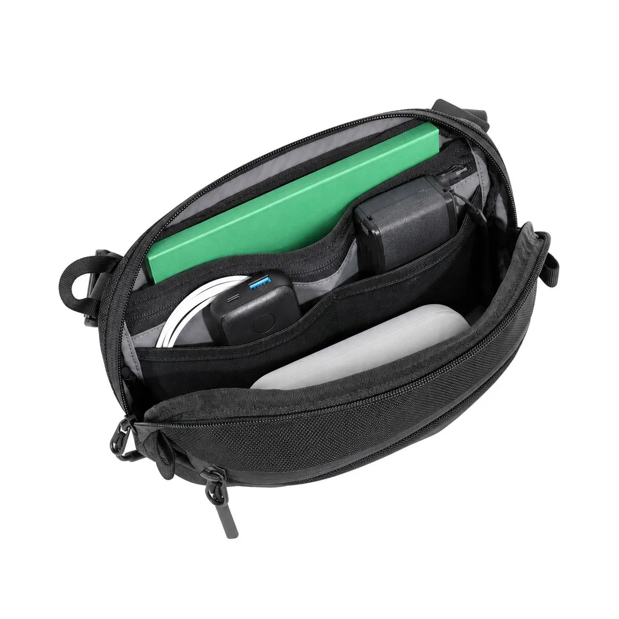 Custom Nylon Waist Sling Bag with Adjustable Strap for Travel and Sports