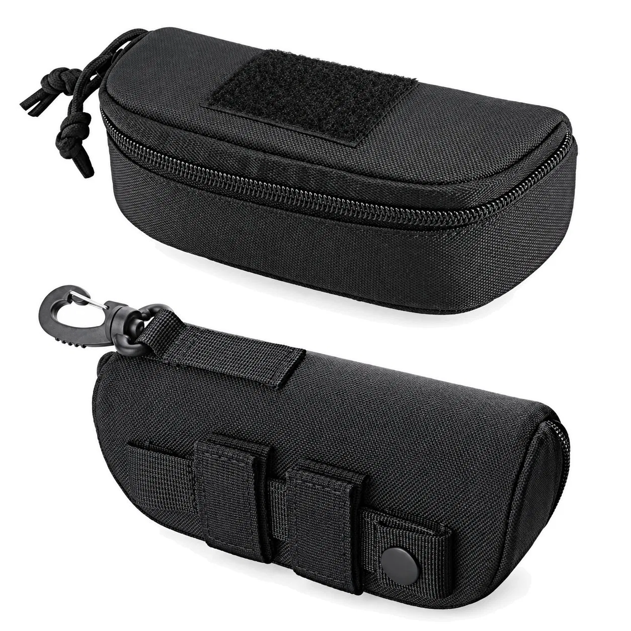 Custom Oxford Molle Glasses Case with Zipper for Outdoor Sunglasses Storage