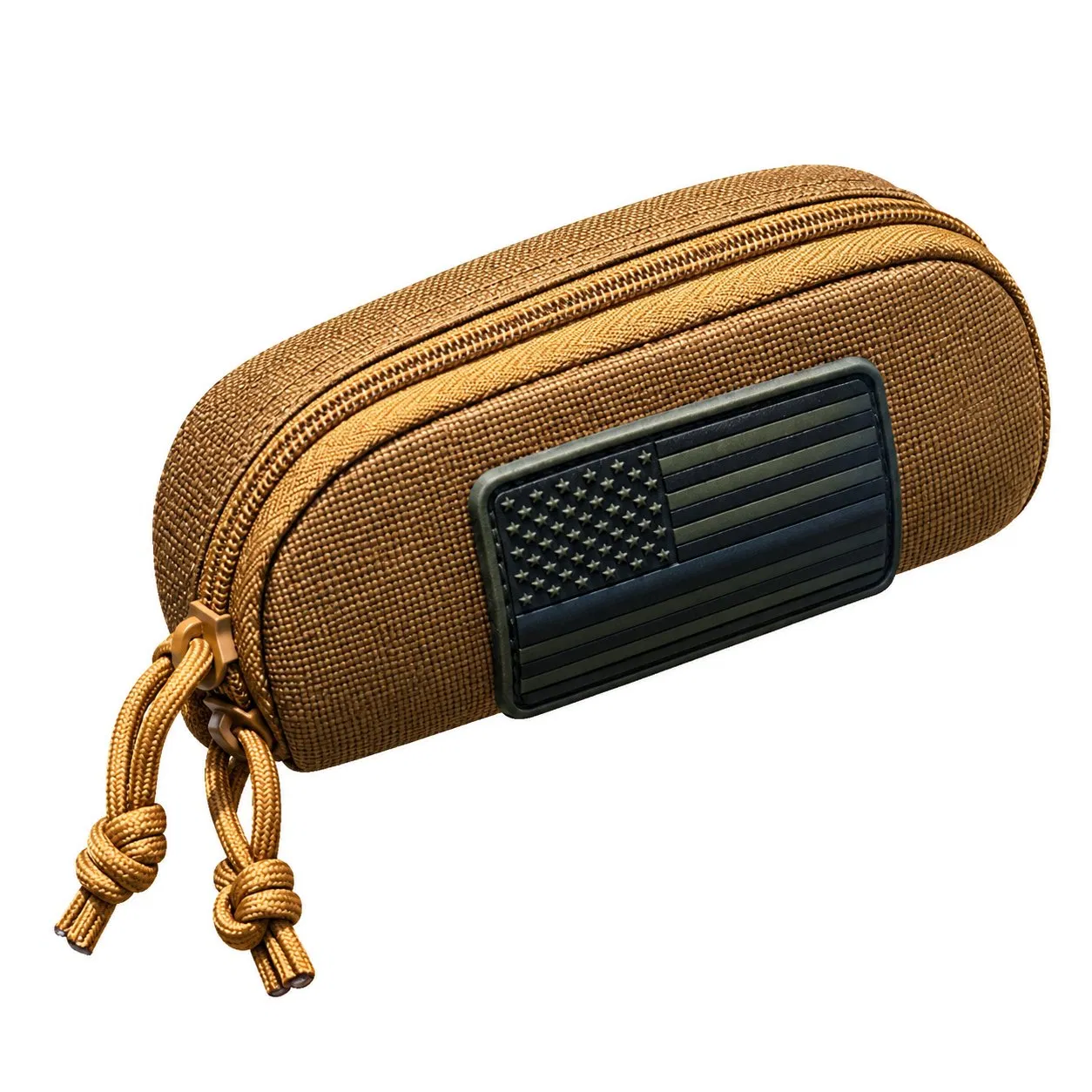 Custom Oxford Molle Glasses Case with Zipper for Outdoor Sunglasses Storage