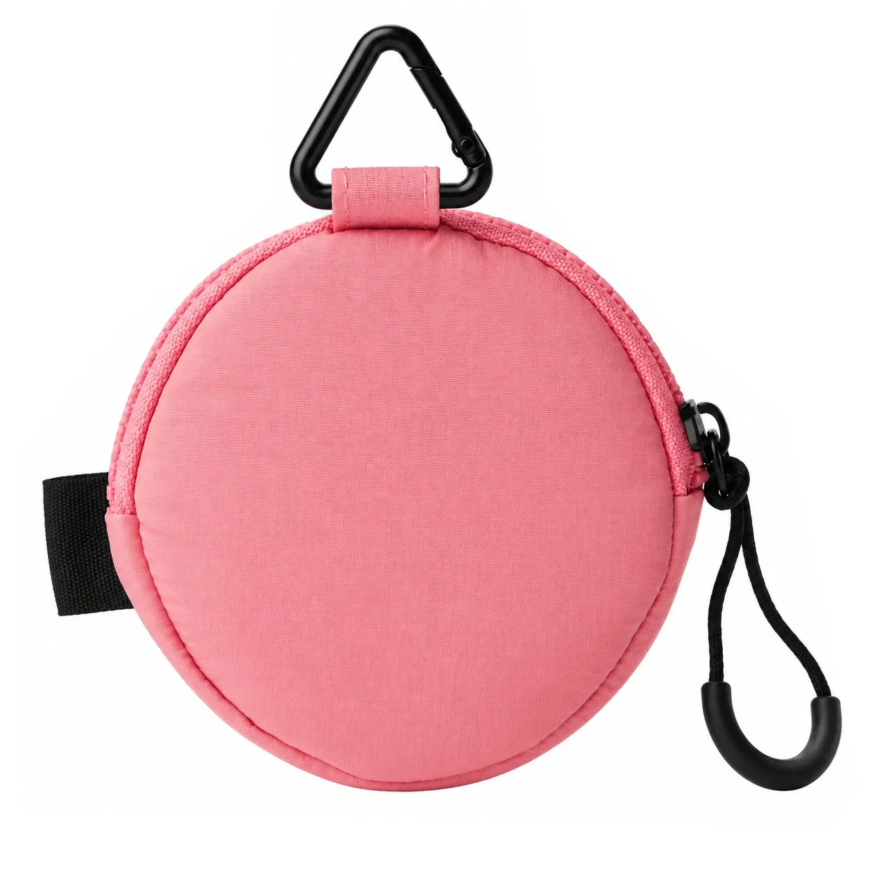 Custom Polyester Mini Keychain Coin Pouch with Zipper and Triangle Clip