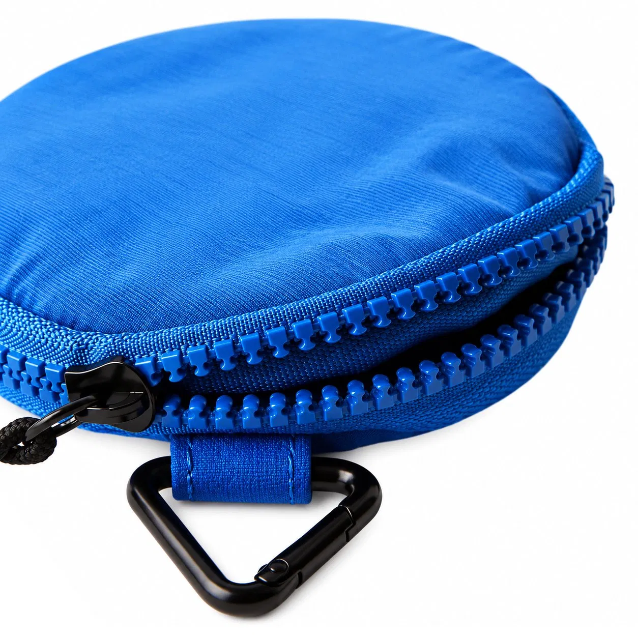 Custom Polyester Mini Keychain Coin Pouch with Zipper and Triangle Clip