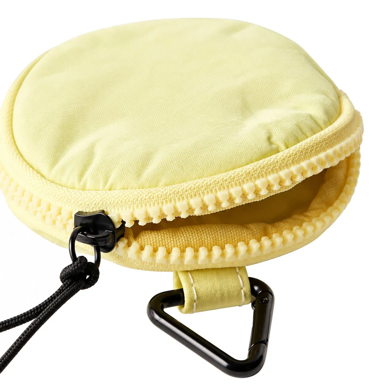 Custom Mini Round Coin Key Pouch with Zipper and Triangle Clasp for Daily Use