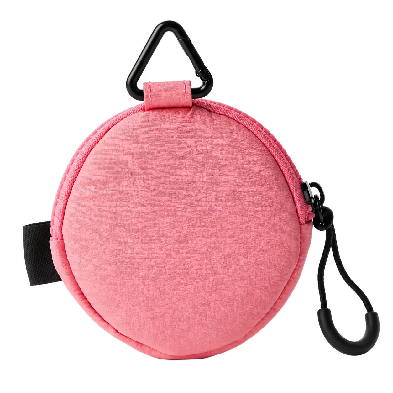 Custom Mini Round Coin Key Pouch with Zipper and Triangle Clasp for Daily Use