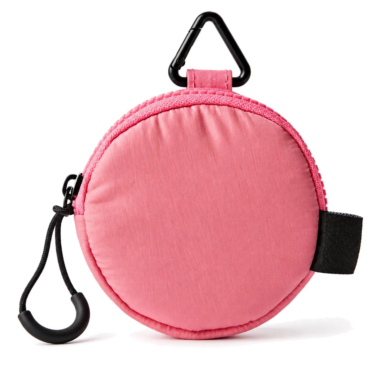 Custom Mini Round Coin Key Pouch with Zipper and Triangle Clasp for Daily Use