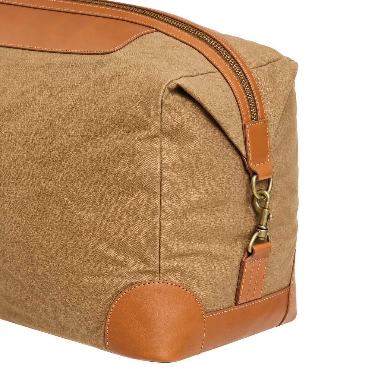 Custom Waxed Canvas Leather Weekender Duffle Bag with Removable Shoulder Strap