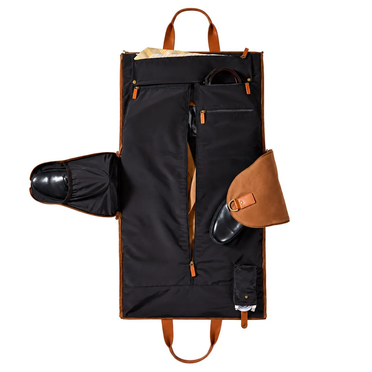 Custom Waxed Canvas Leather 2 in 1 Garment Duffle Bag for Weekend Travel