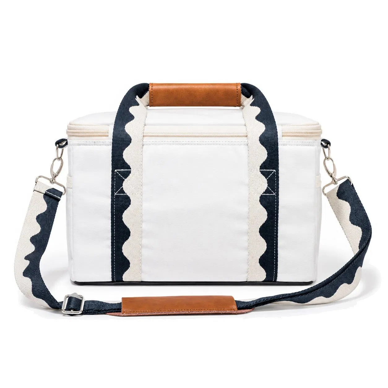 Custom Canvas Insulated Cooler Bag with Crossbody Strap for Picnic and Camping