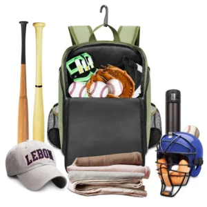Custom Polyester Sports Equipment Backpack with Multiple Pockets for Baseball and Softball