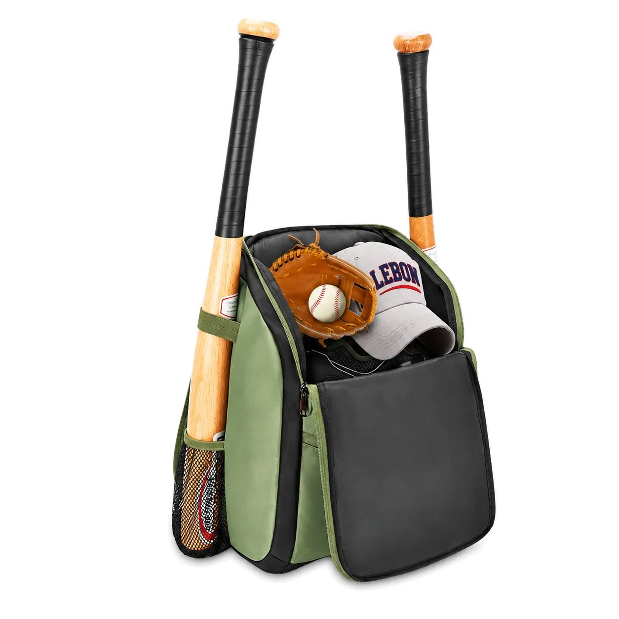 Custom Polyester Sports Equipment Backpack with Multiple Pockets for Baseball and Softball