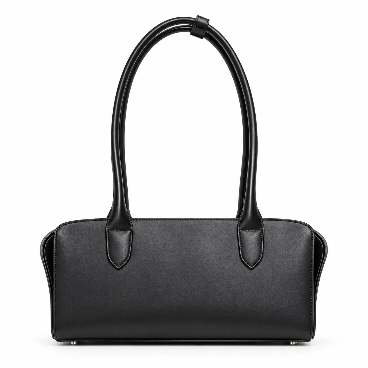 Custom PU Leather Shoulder Handbag with Zipper and Polyester Lining for Daily Travel
