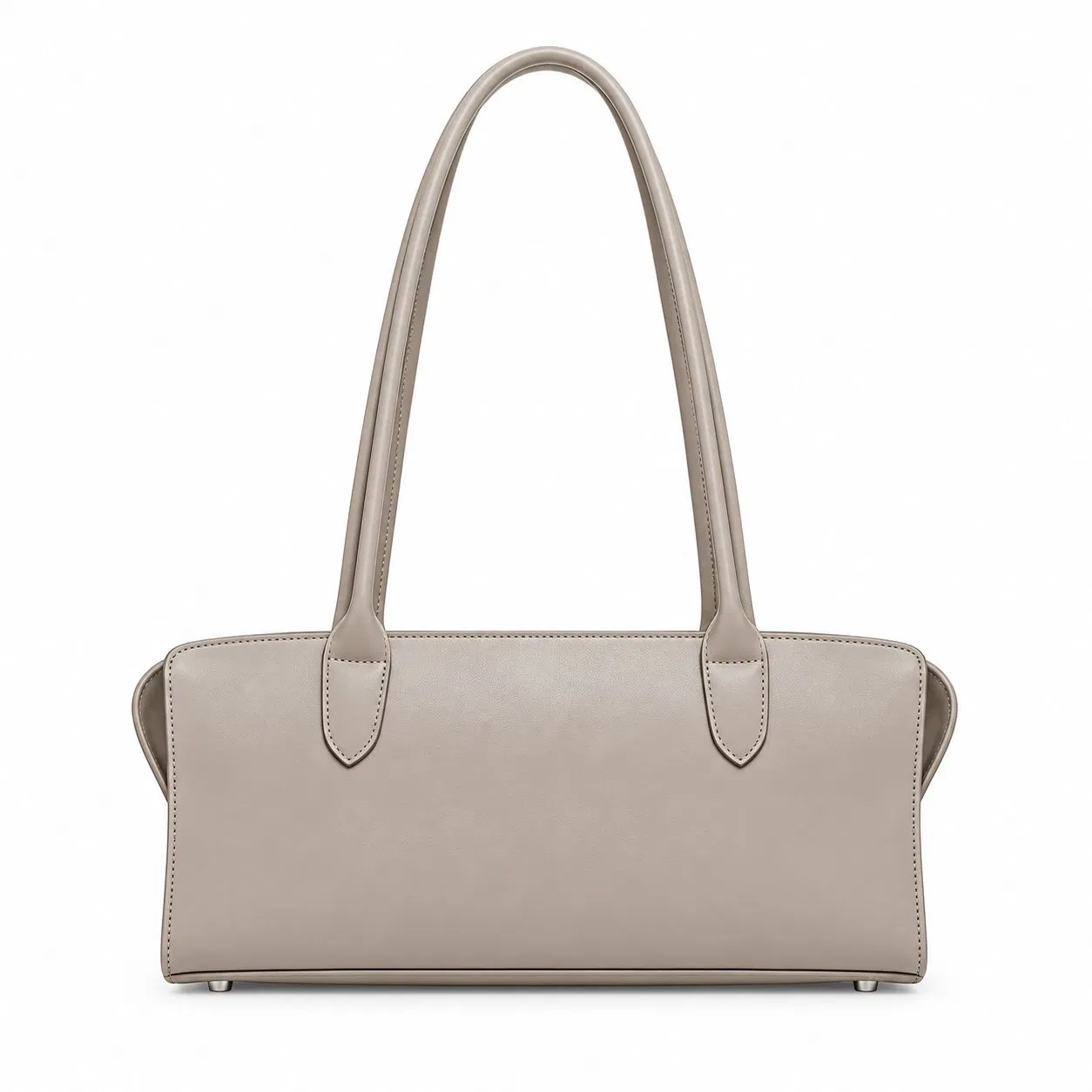 Custom PU Leather Shoulder Handbag with Zipper and Polyester Lining for Daily Travel