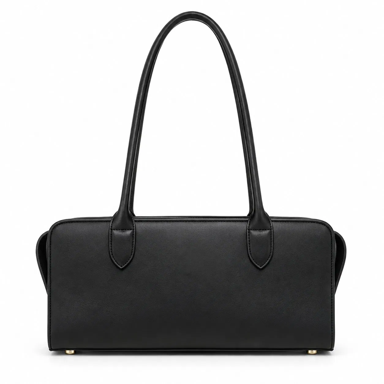Custom PU Leather Shoulder Handbag with Zipper and Polyester Lining for Daily Travel