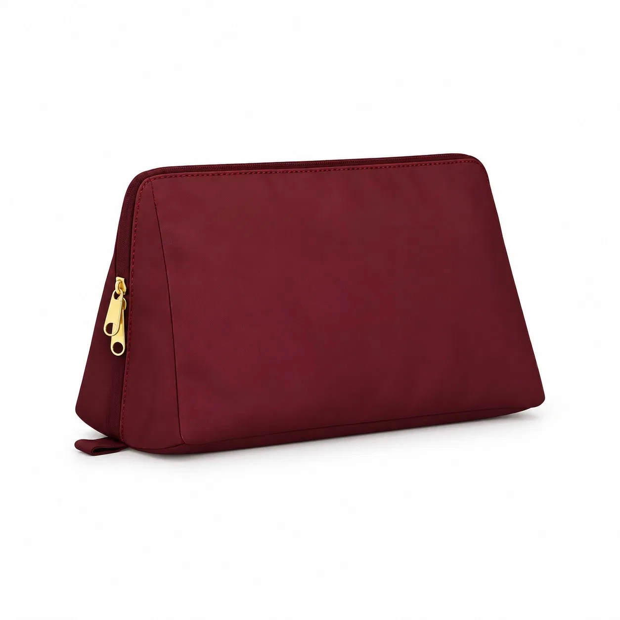 Custom Nylon Open Flat Cosmetic Toiletry Bag with Zipper for Portable Travel Storage