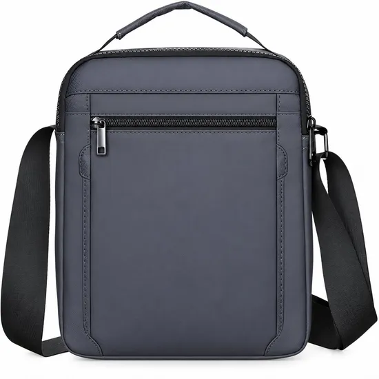 Custom Nylon Sling Crossbody Shoulder Bag with Organizer Pockets for Office and Travel