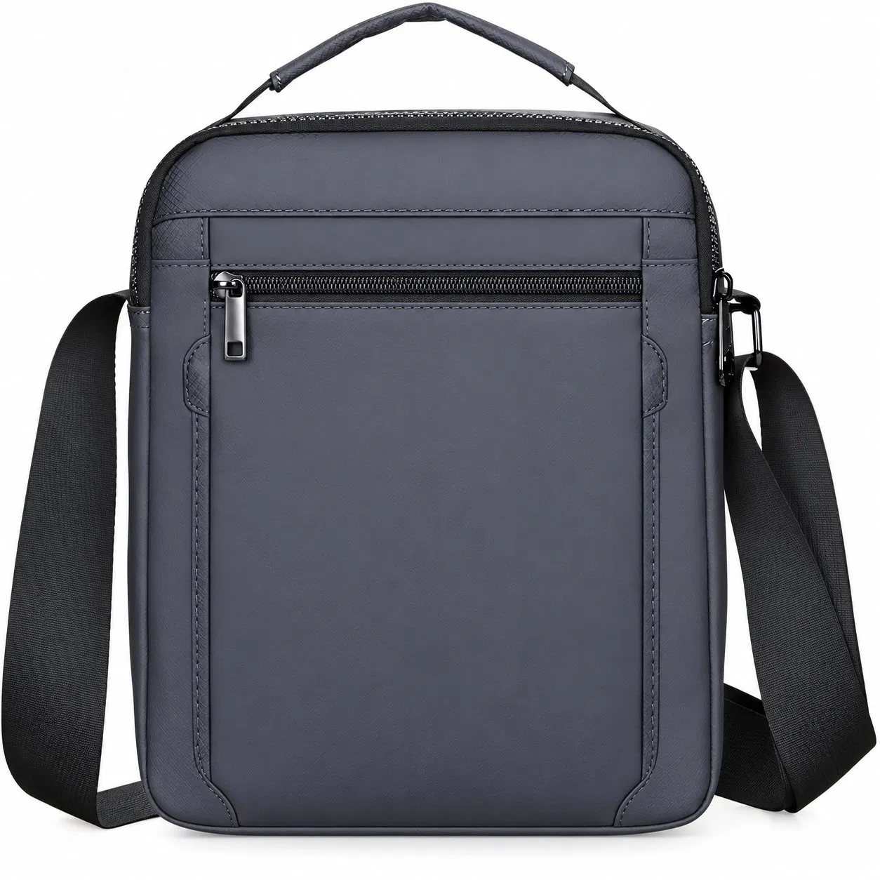 Custom Nylon Sling Crossbody Shoulder Bag with Organizer Pockets for Office and Travel