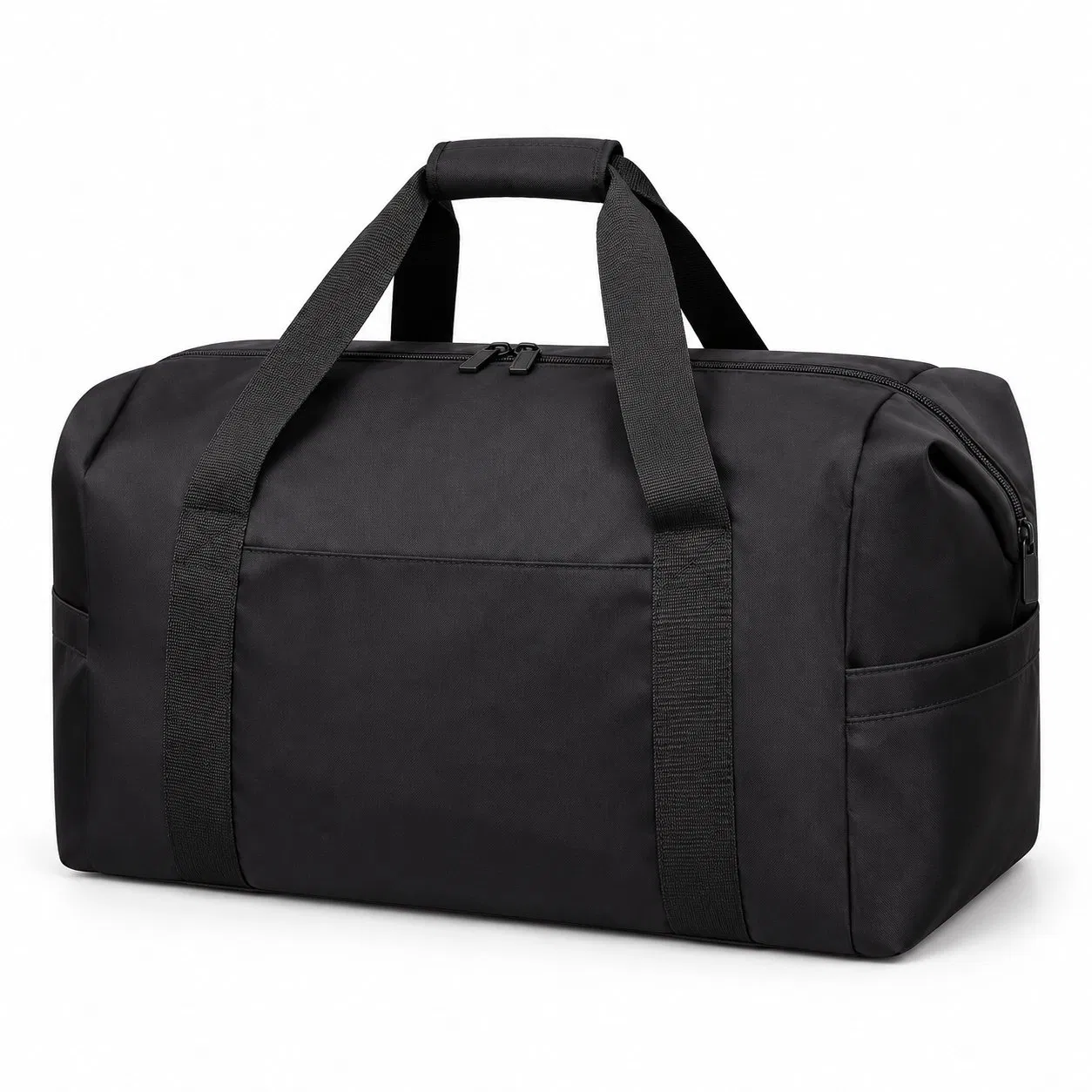Custom Polyester Weekender Duffle Bag with Zipper and Carry Handles for Travel and Sports