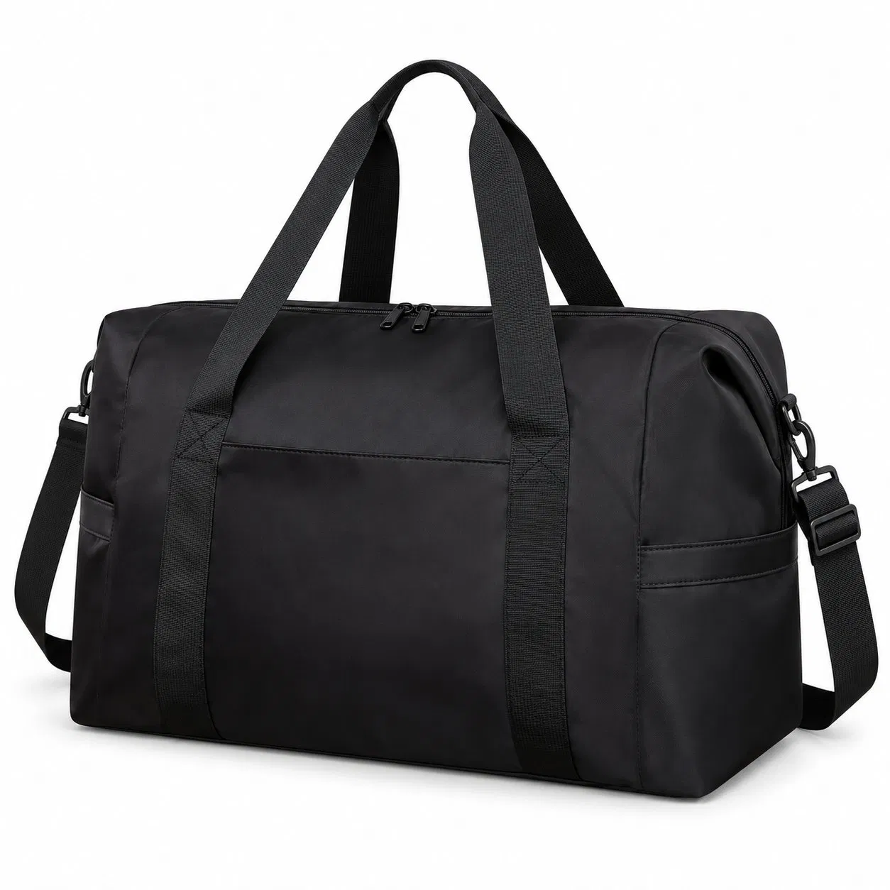 Custom Polyester Weekender Duffle Bag with Zipper and Carry Handles for Travel and Sports