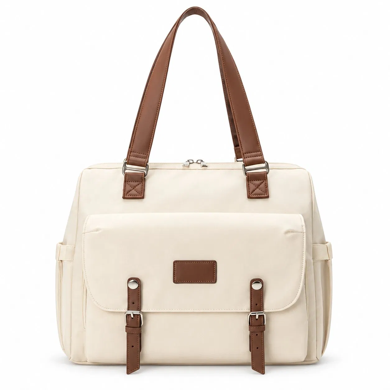 Custom Polyester Convertible Diaper Tote Backpack with Organizer and Insulated Pockets