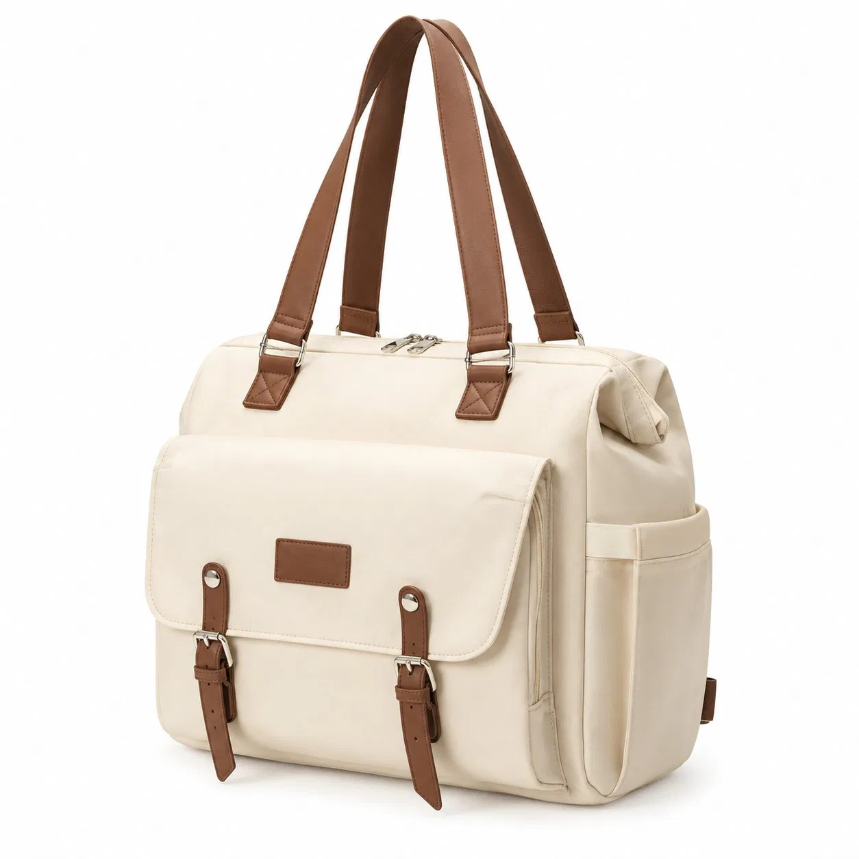 Custom Polyester Convertible Diaper Tote Backpack with Organizer and Insulated Pockets